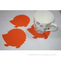 promotion gift lovely animal shape silicone tea coaster